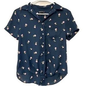 J Crew Mercantile Tie blouse Sz S